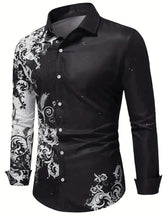 European And American Spring And Autumn Leisure Personalized Trendy Men Long Sleeve 3D Printed Shirt